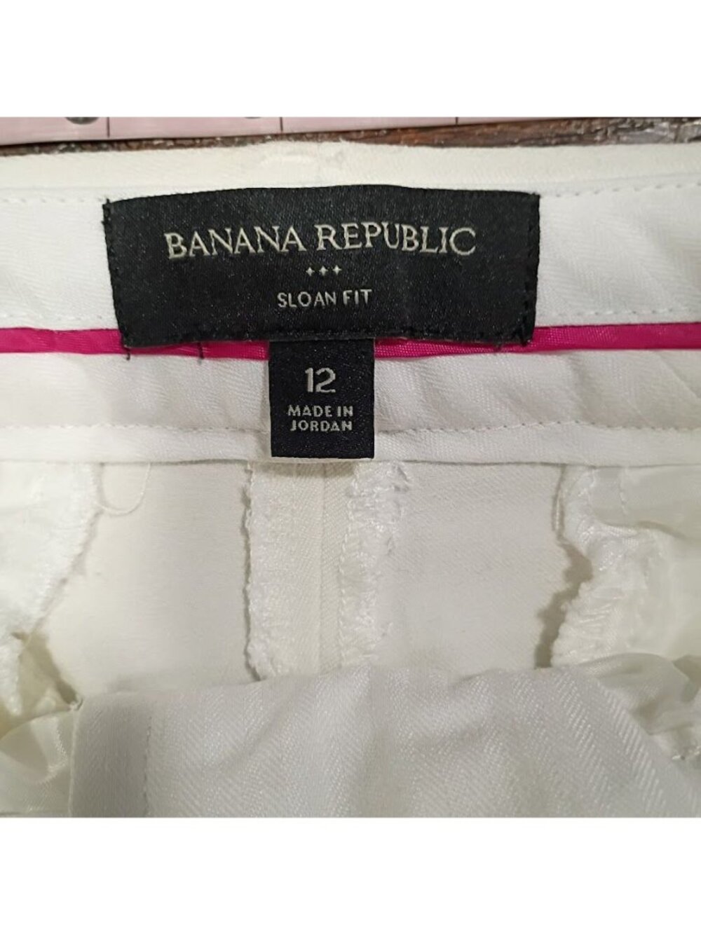 Banana Republic Size 12 Sloan Fit Womens White Dress Pants - Picture 4 of 11